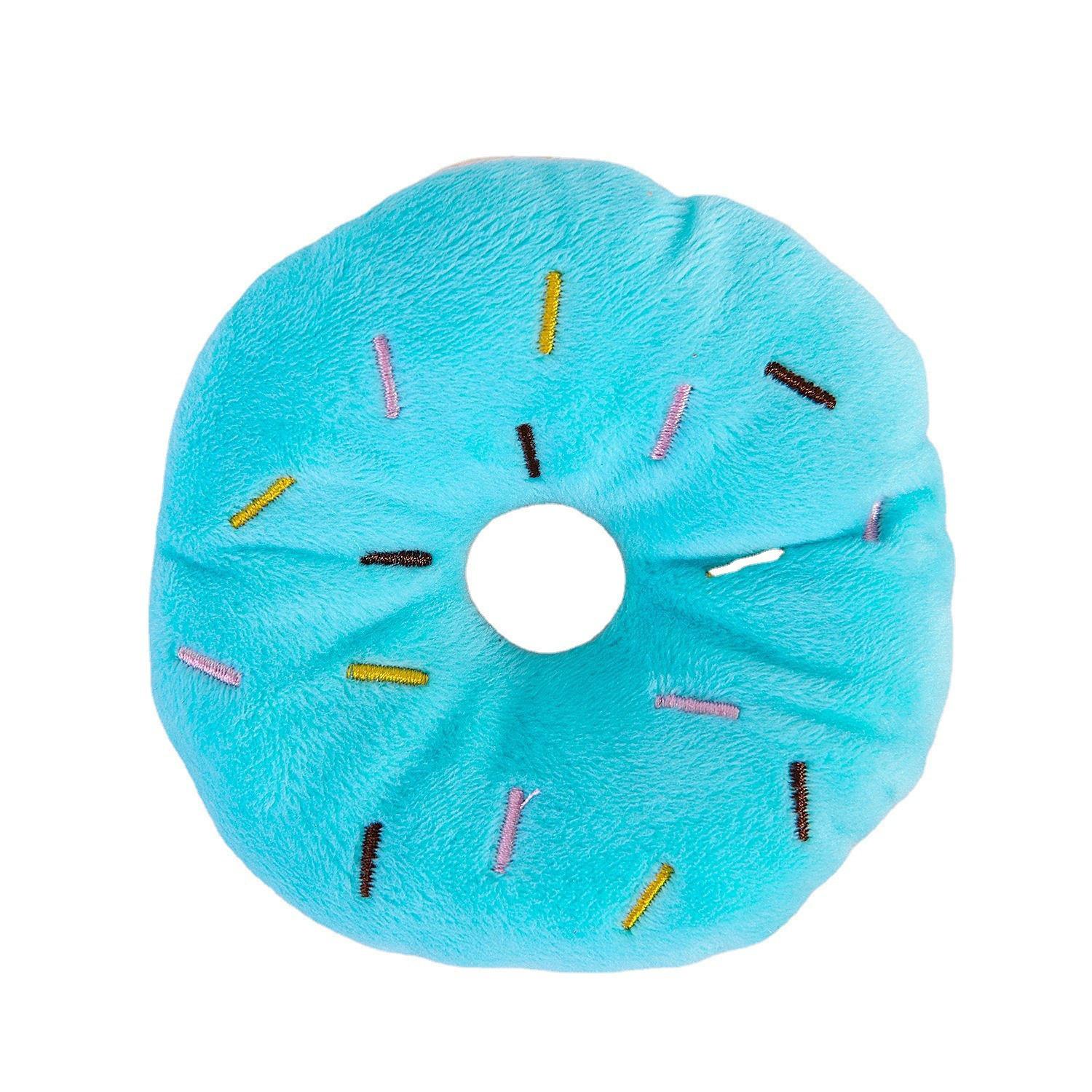 

Pet plush toy dog and cat items, chewable doughnut sound-making educational toy