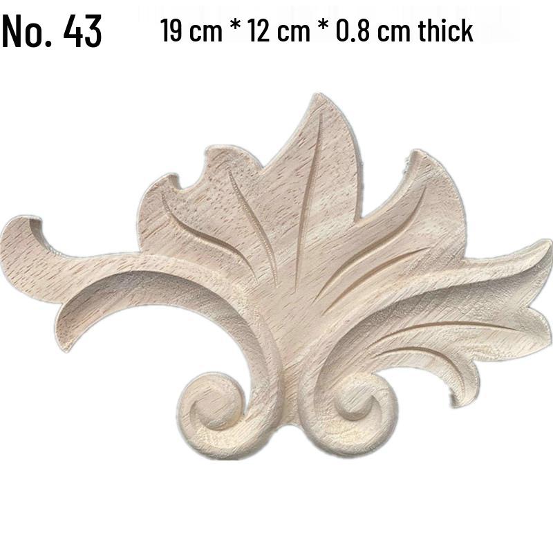Europäische Massivholz-Schnitzerei-Applikation: Dekorative Blumen Schleife für Wände & Möbel