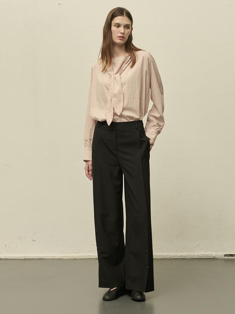 Beuienwaiseutyudio Front Button Elastic Waist Pants_Yb9Lp11