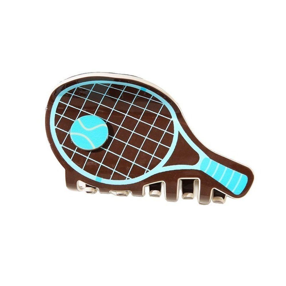 Creative Tennis Shark Hair Clip Tennis Racket Shape Hair Accessory Cute Hair Claw  for Women Girls