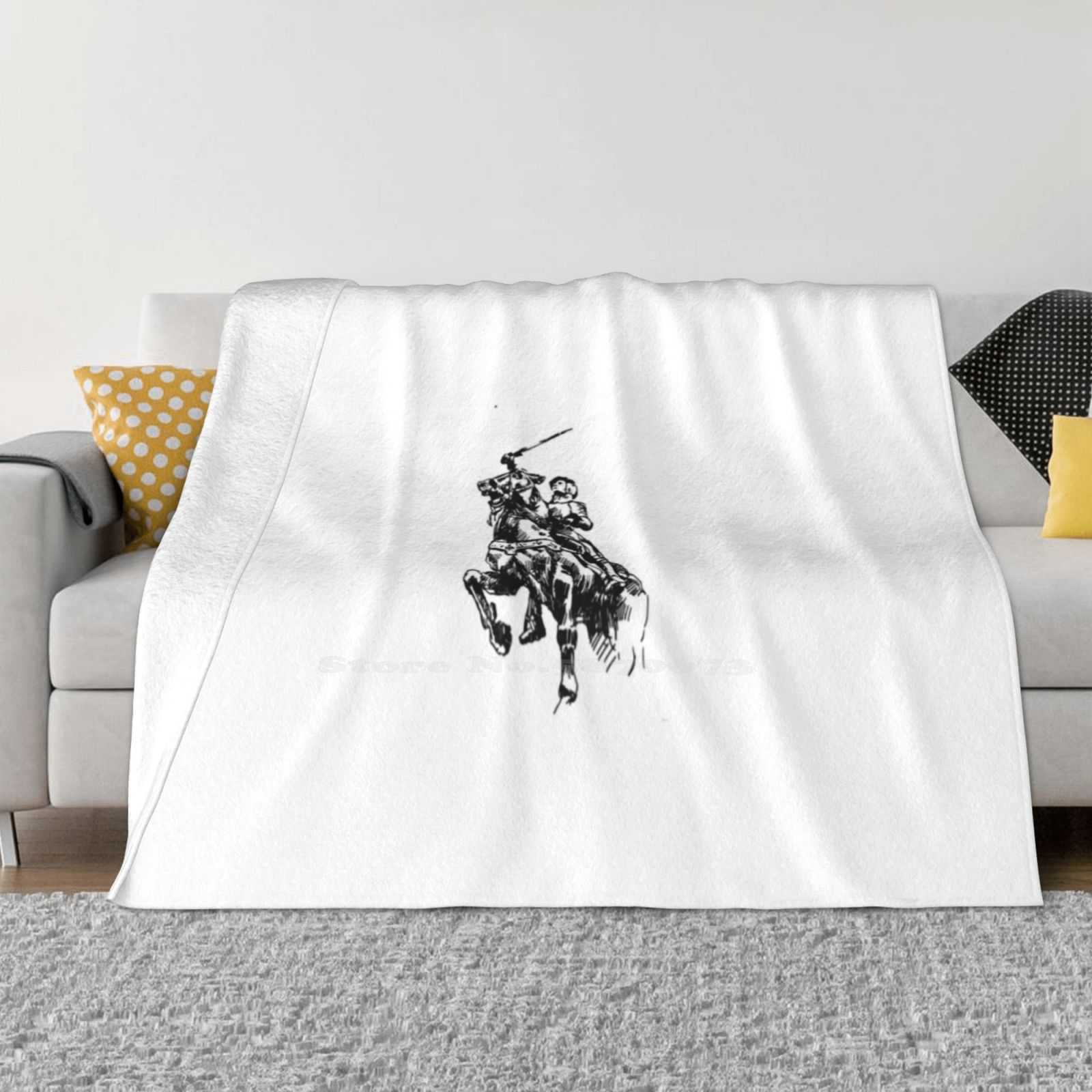Warrior Joan Of Arc For Home Sofa Bed Camping Car Plane Travel Portable Blanket Joan Of Arc 30x40in