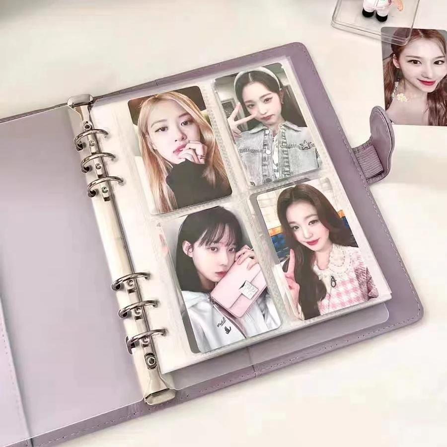 A5 Macaron Farbe Pu Leder Aktenordner Pocards Süßes Tagebuch Agenda Budget Hülle Idol Kpop Po Album Karten Sammelbuch Schreibwaren Qualität