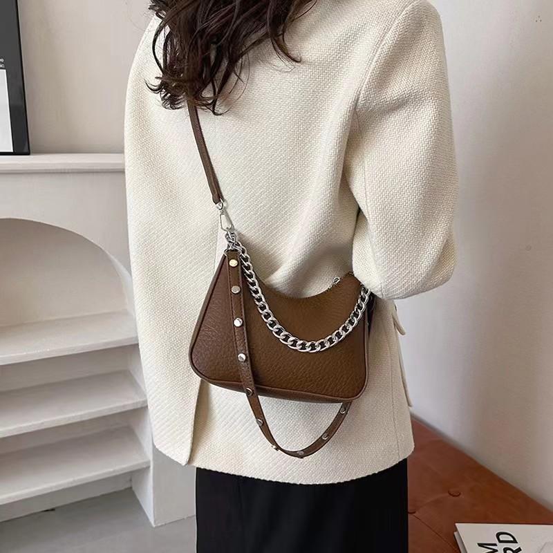 

Классическая сумка Niche женская цепочка простая сумка через плечо маленькая квадратная сумка темно-коричневого