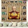 Onepunch Man Wall Tapestry Aesthetic Wall Hanging Printed Fabric Blanket Decorative Tapestries For Bedroom Living Room Home Decor