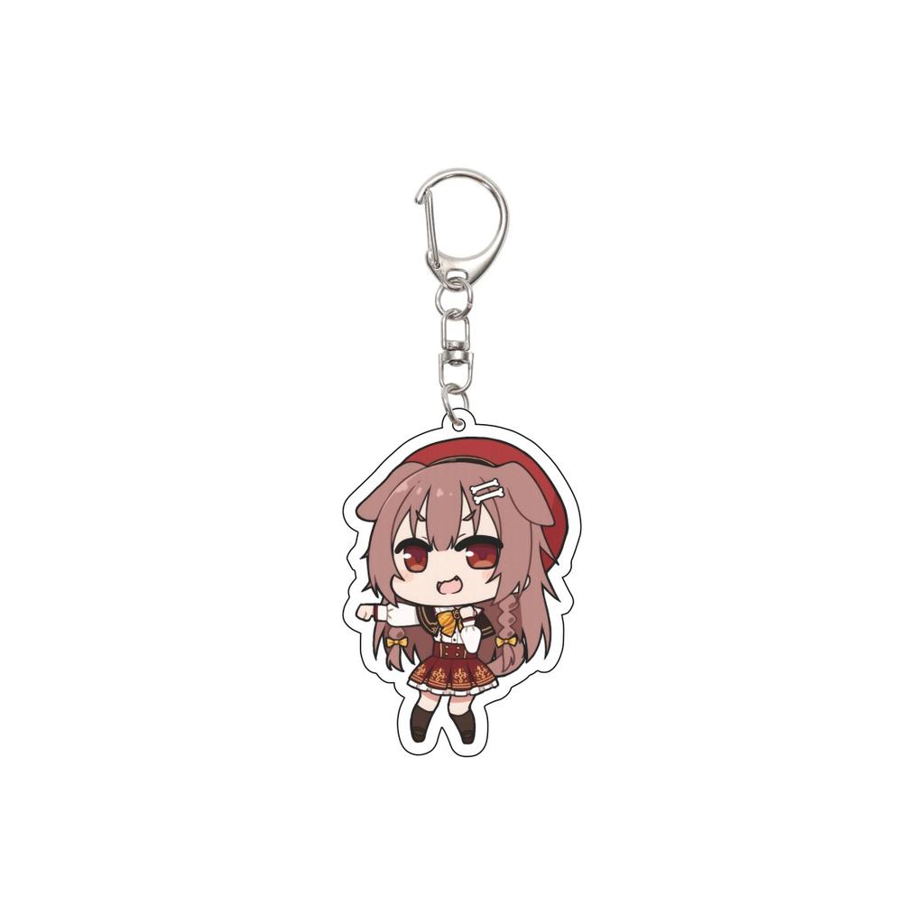 55MM Anime Hololive Keychain Hoshimati Suisei/Natsuiro Matsuri/Akai Haato Key Chain Acrylic Model Plate Christmas Gifts