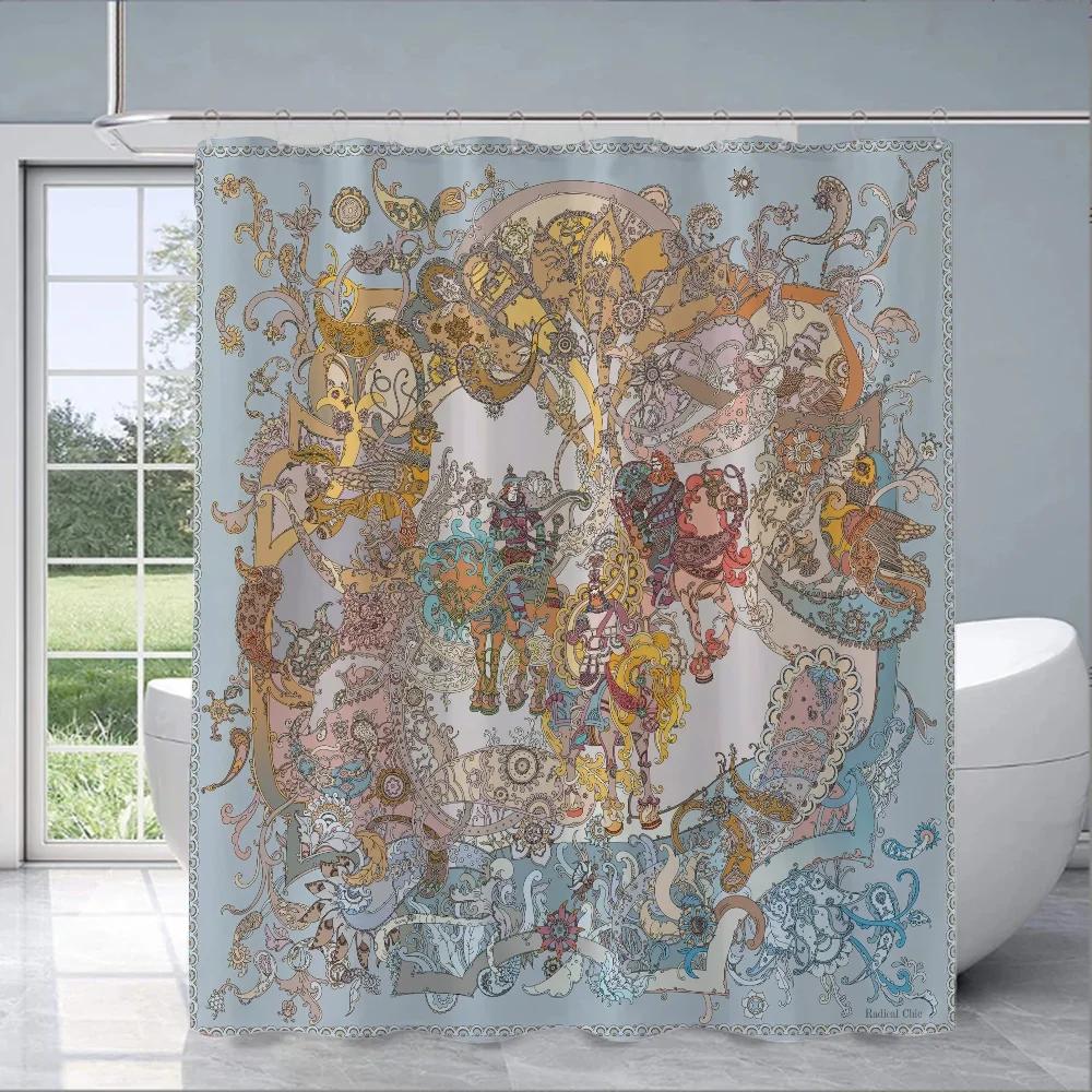 

Ширма-перегородка туаль де жуї, штора для ванної кімнати для Кварто, речі для наборів для ванної кімнати, повний набір, душова штора, штори W200XH180cm