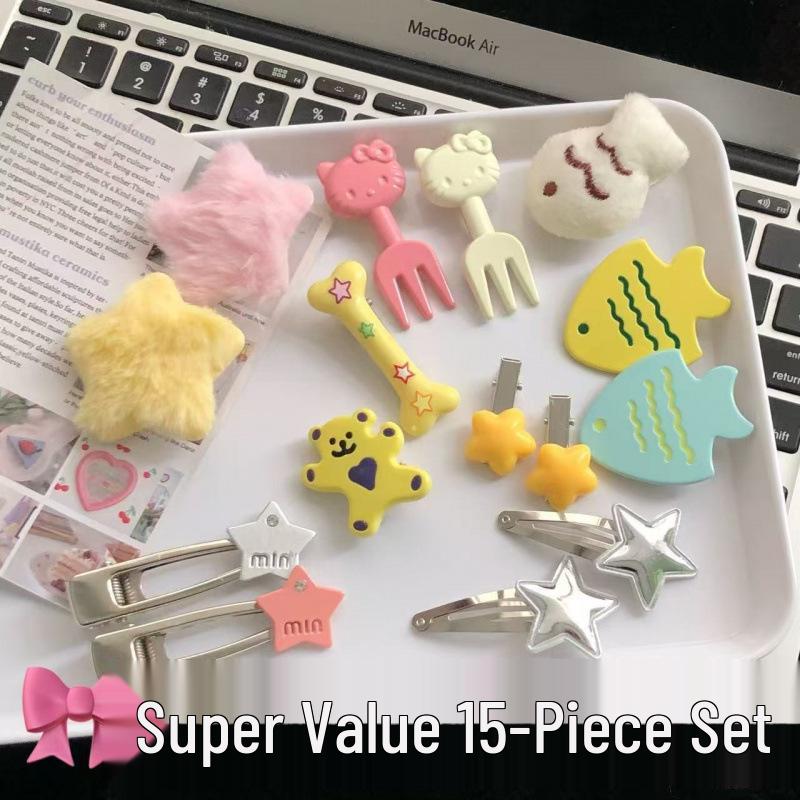 Cartoon Princess Hair Accessory Set: Cute Hair Clips for Girls