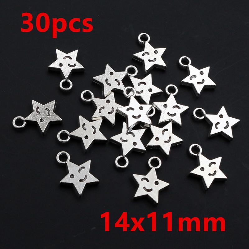 10-50pcs Alloy Metal Star Charms Pendant for Necklace Bracelet Earrings DIY Jewelry Making Accessories Findings Crafts