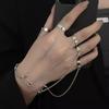 Detachable Wrist Bracelet Ring Gothic Open Chains Rings Trendy Punk Bracelet Ring  Unisex