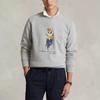 Polo Ralph Lauren FW22 Bear Print Crewneck Long Sleeve Sweatshirt Men Sweatshirt Gray MNPOKNI16822128-020