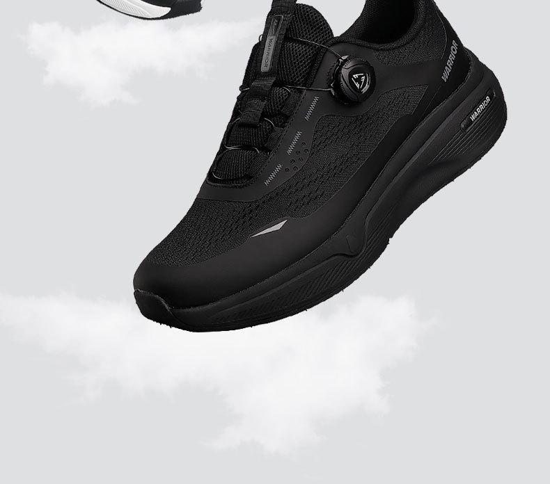 Huili Men's 2025 Autumn Breathable Black Sneakers with Soft Sole for Casual Wear and Running