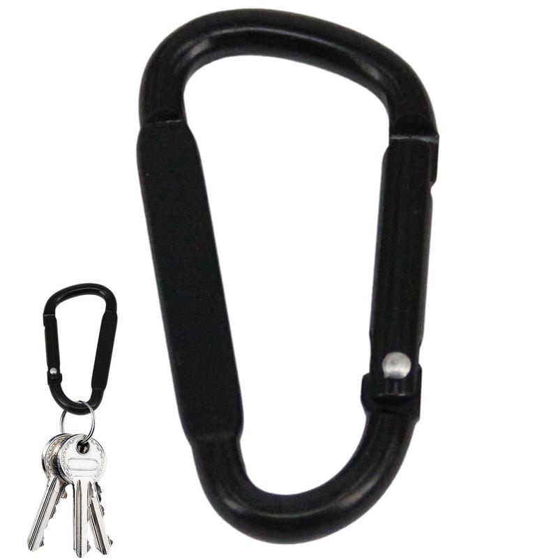D Ring Clip Aluminum Alloy D Ring Spring Snap D Clip Metal Carabiner Travel Carabiner Backpack Carabiner Camping Accessories