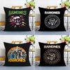 Rock R-Ramones Kuddfodral Soffa Vardagsrum Sovrum Dubbelsidig Tryck Fyrkantig Kudde Sovdags Kuddfodral