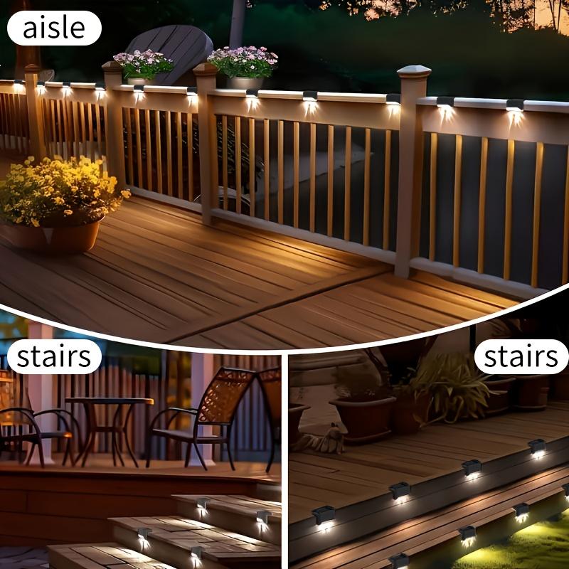 Solar Step Light, Outdoor Step Light, LED Solar Light For Outdoor Stairs, Steps, Fences, Terraces, Yards, Railings, Garden Backyards And Paths
