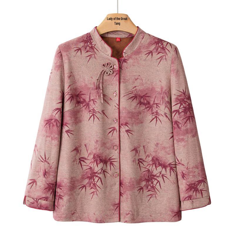 Elderly Women s Lightweight Round-Neck Shirt 4XL