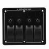4 Gang Rocker Switch Panel 12‑24V ON Off Toggle Switch Panel IP66 Waterproof with LED Indicator for 