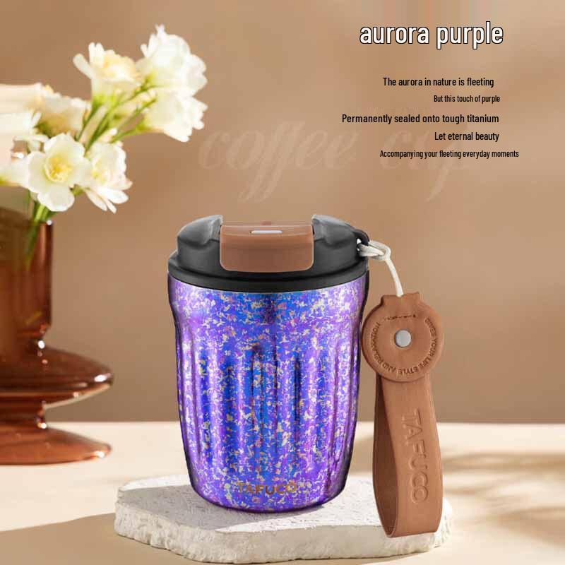 TAFUCO T6040 Pure Titanium Vacuum Insulated Coffee Mug