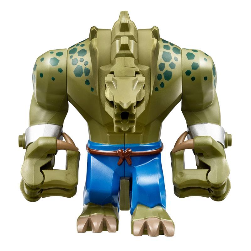 Big Size 10.5cm Killer Croc Tail Gator Crocodile Killer Model Building Blocks Enlighten Action Figures Bricks Toys For Children