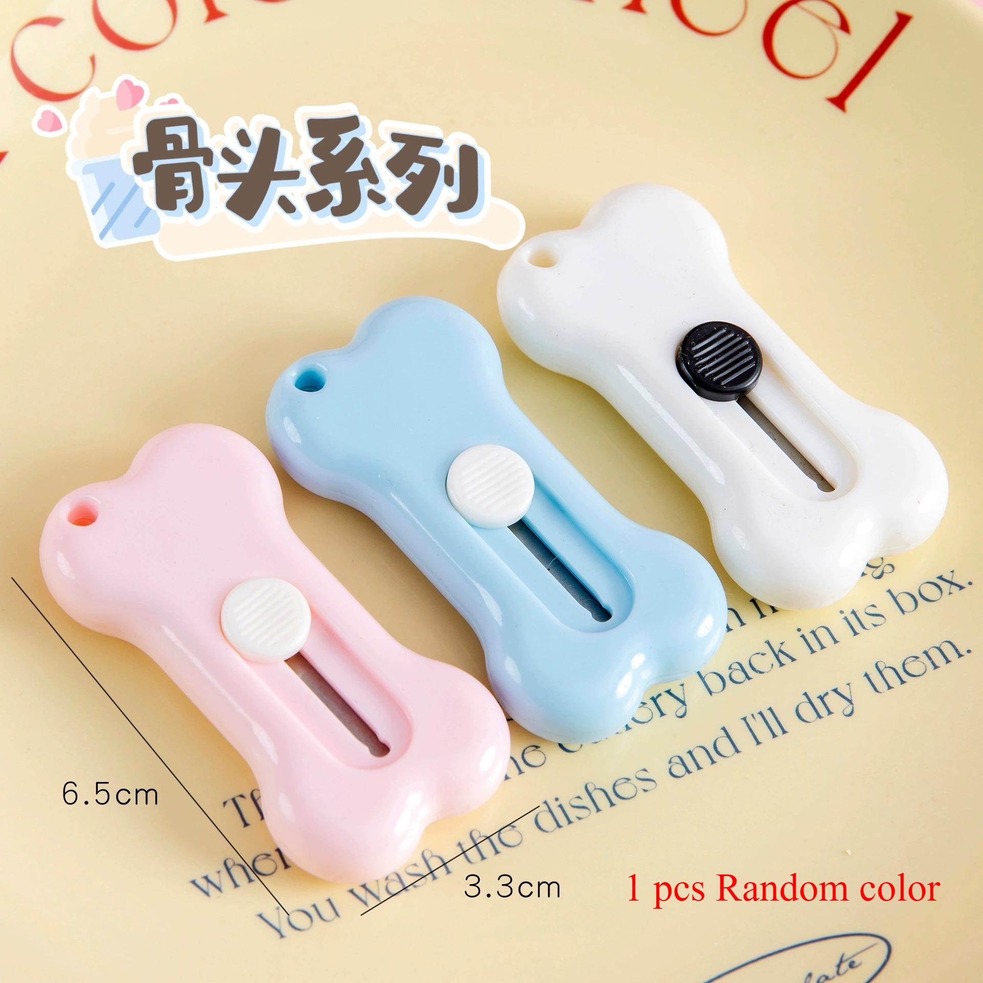 1-3pcs Cuter Mini Cartoon Bone Utility Knife Utility Letter Opener Art Paper Cutter Kawaii Stationery Knife