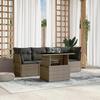 VidaXL Garden Furniture Set 5 Pcs with Grey Cushions Braided Resin 3266350