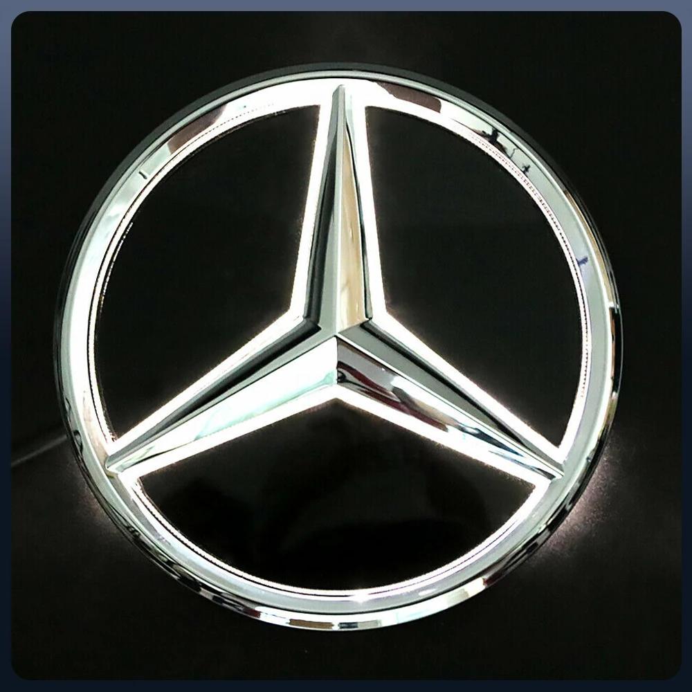 For Mercedes Benz Mirror Emblem Light Car Front Grille Illuminated Logo Star Badge W176 W246 W205 W212 W207 W217 W251 W166 X166