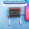 IPEGA PG-9186 Wall Mount Joycon Charging Dock Station for Switch&OLED with 28 Game Card Case, 6 Joy Con Controller Charger