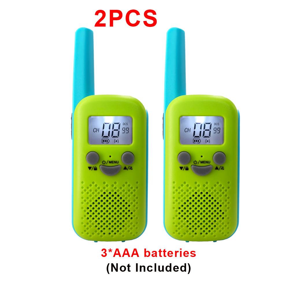 

2PCS Kids Handheld Walkie-Talkie 6KM Transceiver Portable Phone Radio Receiver Interphone Mini Walkie Talkie Gifts Boys зелений