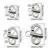 Jaw Swivel Snap Shackle Stainless Steel Quick Release Shackle Hook Chain Shackle  Halyards