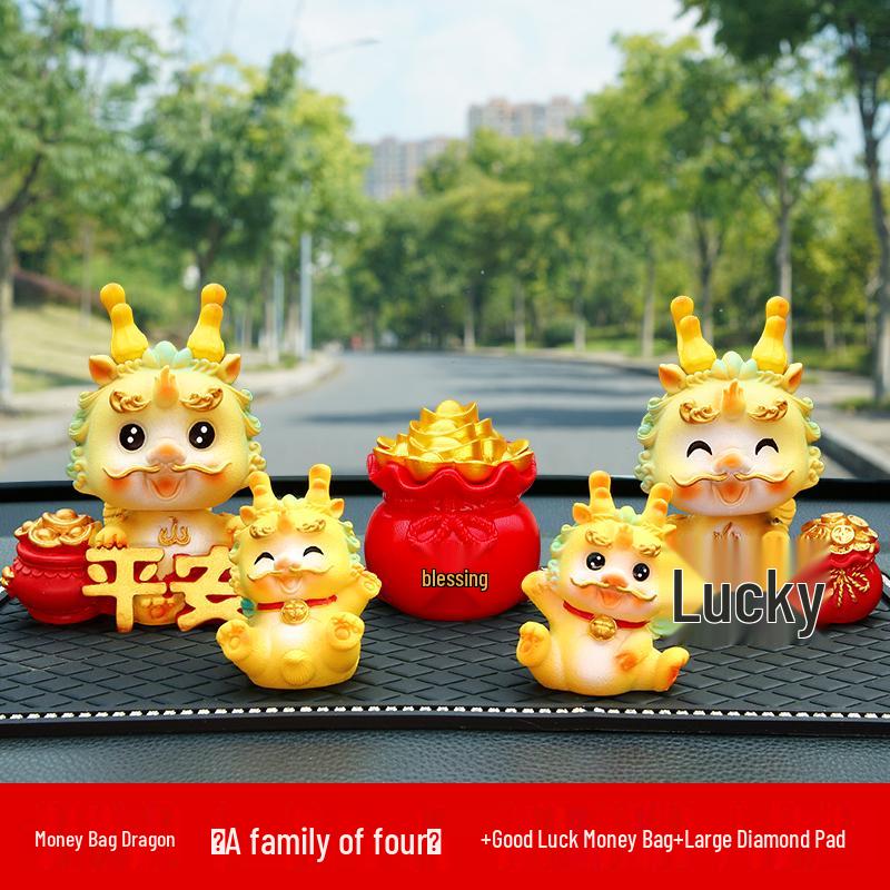 Year of the Dragon Bobblehead Doll - Car Console Ornament
