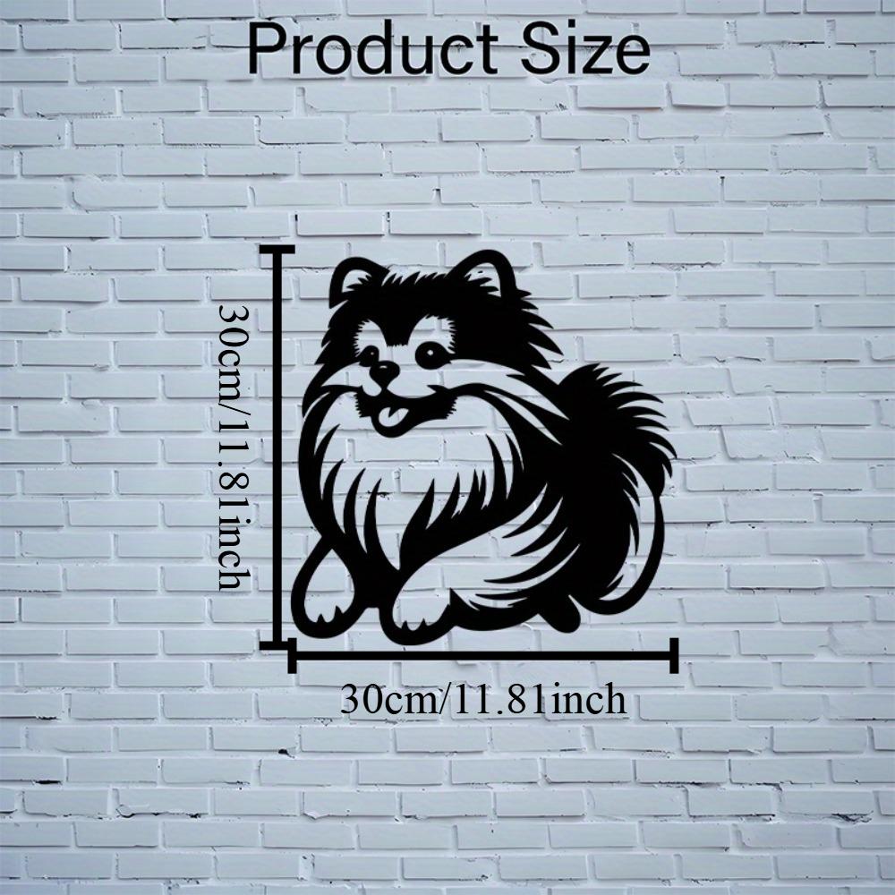 Pomeranian Metal Wall Art Black Silhouette Pet Decor Gift for Dog Lovers
