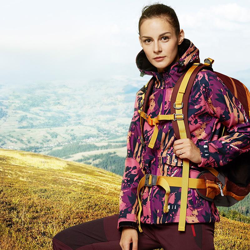 Men Women Outdoor Soft Shell Fleece Jacket Coat Ski Suit Warm Windproof Waterproof Breathable Camouflage