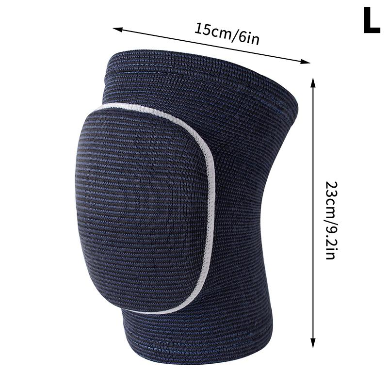 

1 пара танцювальних спортивних наколінників для чоловіків, жінок, дітей, захисних брекетів для колін, танців, йоги, волейболу, футболу, бігу, їзди на велосипеді, тенісу L чорний