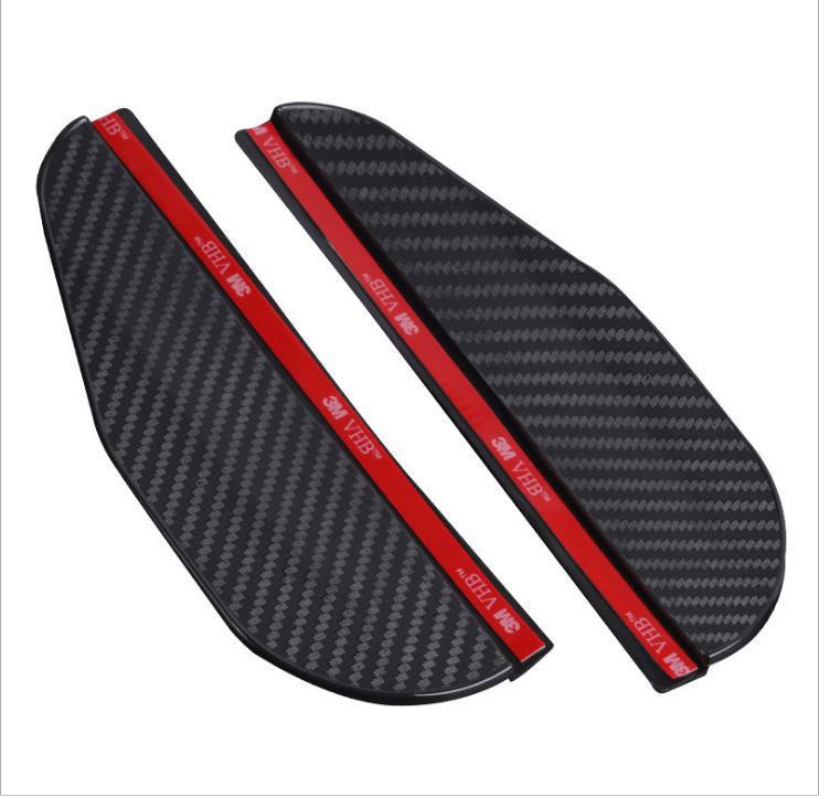 

Универсальный защитный экран для зеркала заднего вида с текстурой из углеродного волокна - защищает зеркало заднего вида от дождя, подходит для всех моделей автомобилей. one pair