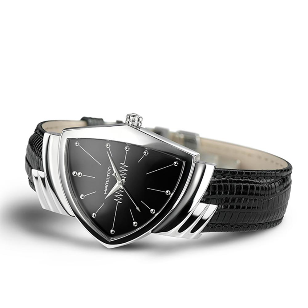 [Hamilton] H24411732 Ventura Quartz Black Unisex Watch (Official Men in Black Watch)