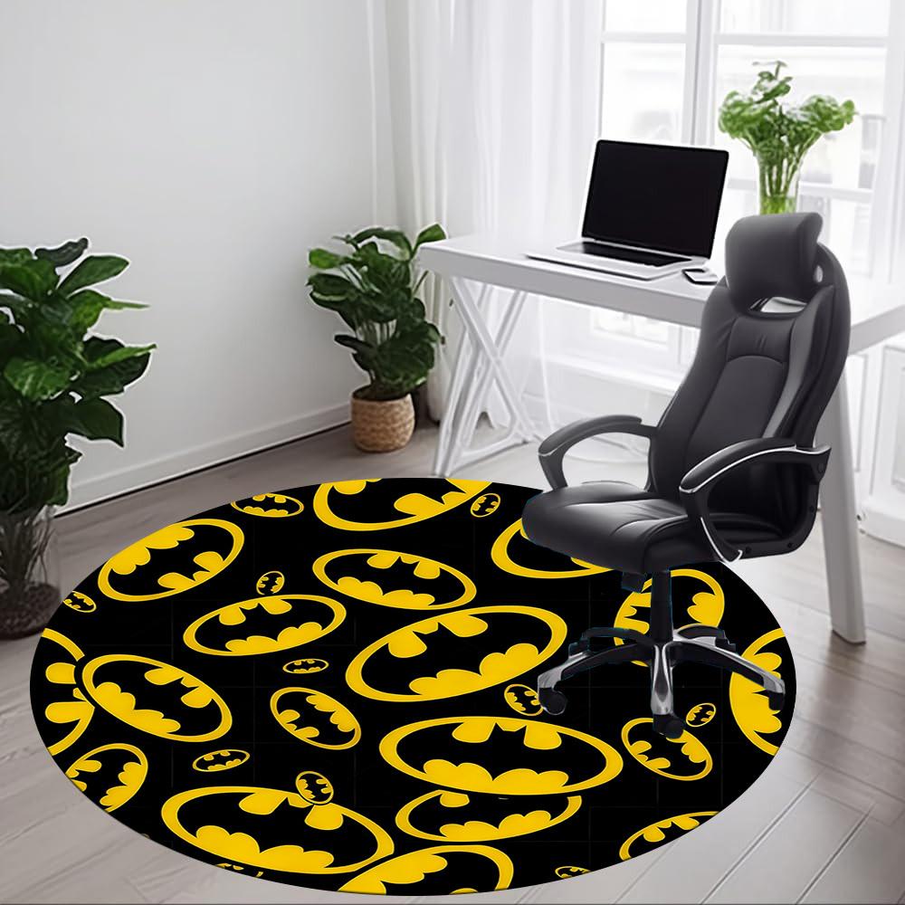 1pc Batman Office Round Area Rug, Under Office Chairs Bedroom Living Room Home Decor, Room Deco, Available In Various Sizes
