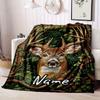 Country Elk Customize Your Name Blanket Warm Comfortable And Soft Blankets Are Suitable For Home Chairs Office Sofas Sofas Office Camping And Gifts