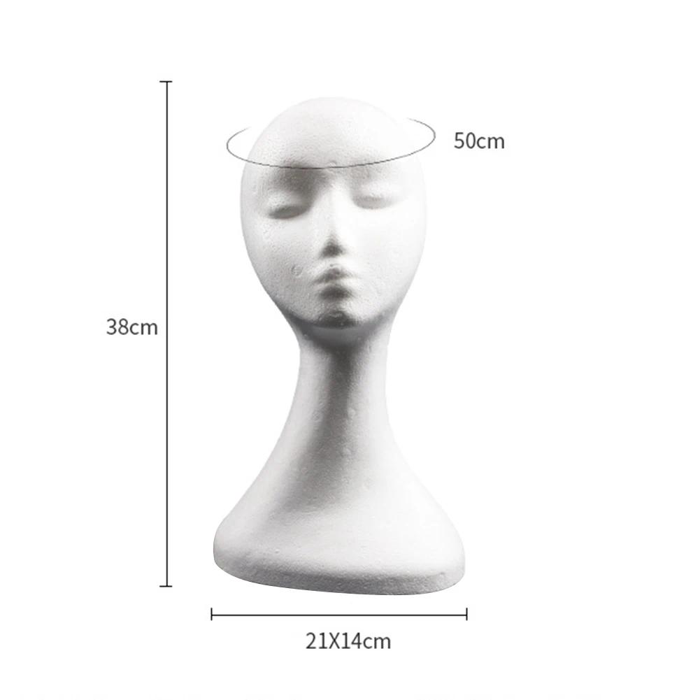 Foam Mannequin Head Dummy Male/Female Head Model Hat Wig Glasses Display Bracket Barber Shop Cloakroom Layout Prop