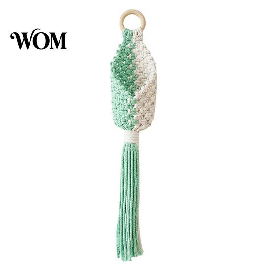Eleganter Hängepflanzenhalter, geflochtener Hängekorb, Boho Pflanzenhänger mit Quasten, ohne Bohren geknüpfter Baumwollseil für Zimmerpflanzen