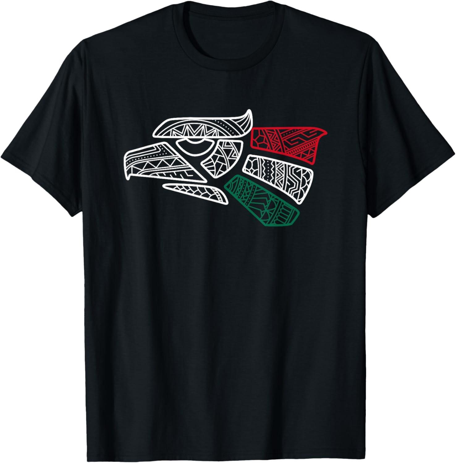 Mexico Flag - Mexican Eagle Aztec Style - Hecho En Mexico T-Shirt S