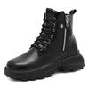 Cheap Martin Boots Autumn and Winter New High-top Leather Shoes Locomotive Short Boots Classic Leather Boots Black
