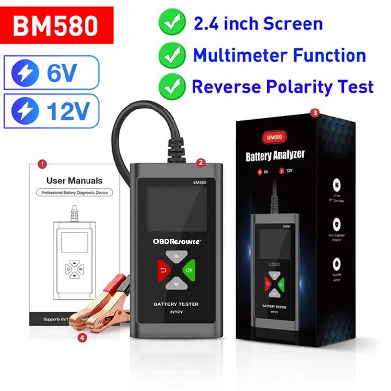 6V 12V BM560/BM580 Car Battery Tester 100-2000CCA Digital Battery Voltage Tester For Car Motorcycle Battery Test Diagnostic Tool