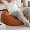 Faux Leather Pumpkin Pouf Cover Round Storage Bag Need to Fill Storage Leg Bench  Living Room