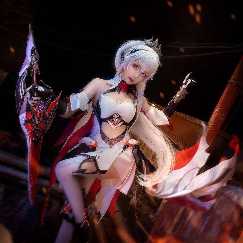 Anime Impact 3 Kiana Kaslana Game Suit Sexy Elegant Dress Uniform Cosplay Costume Halloween Women Outfit NEW