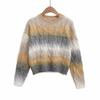 2025 Fall Women's Retro Tie-Dye Gradient Knit Sweater - European & American Style