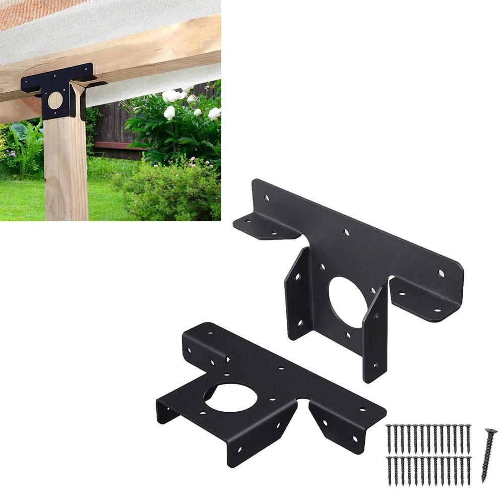 2pcs T-shaped Pergola Corner Frame 3-Way Pergola Fixed Bracket Pergola Brackets  Balconies