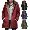 Winter Warm Fleece Jacket Women Sherpa Lined Hooded Long Coat Casual Full Zip Up Thicken with Pockets