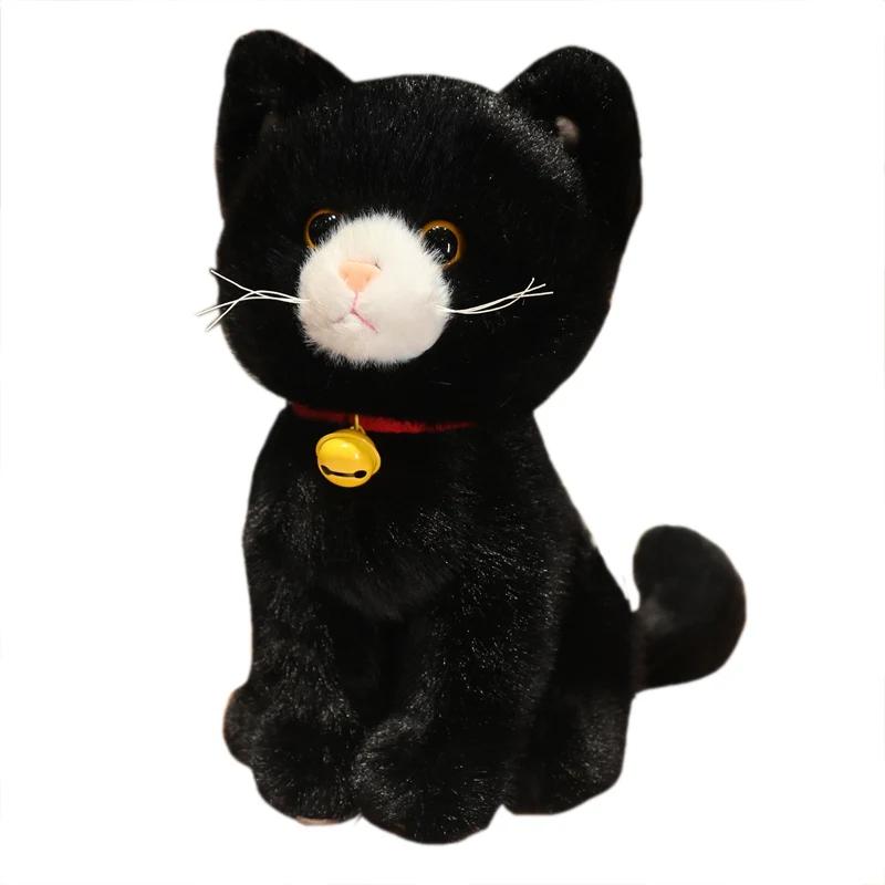 Realistic Plush Cats Doll Stuffed Sitting Kitten Plushies Toys for Children Baby Dolls Kids Birthday Gift Home Decoration