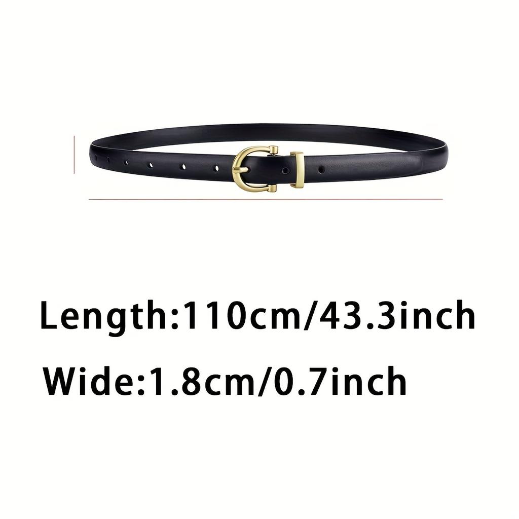 Women's Belt New Fashion Thin Belt Soft PU Leather Belt Paired with Pants Jeans Belt, Gift for Mothers and Girlfriends