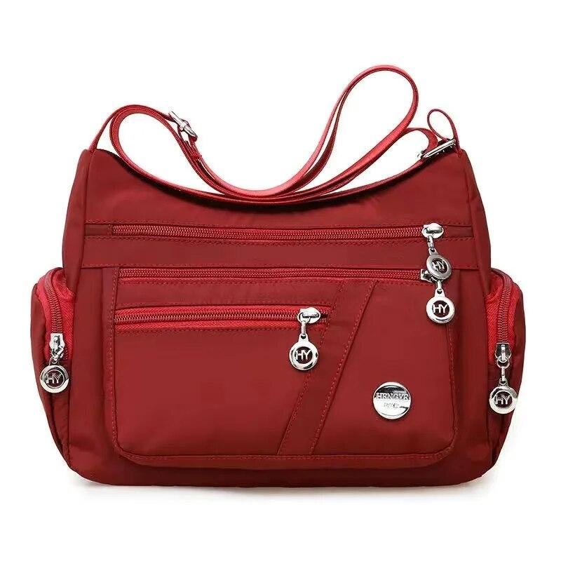 Bolso de nailon impermeable para mujer, tipo mensajero, cruzado, de gran capacidad, para viaje, informal, de alta calidad