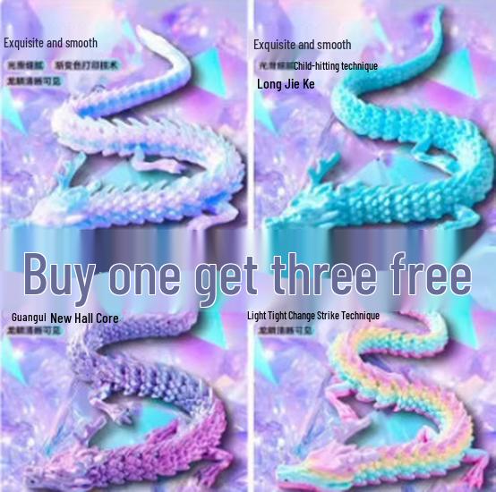 3D Printed Dragon Toy Ornament - Creative Handicraft Gift Figure